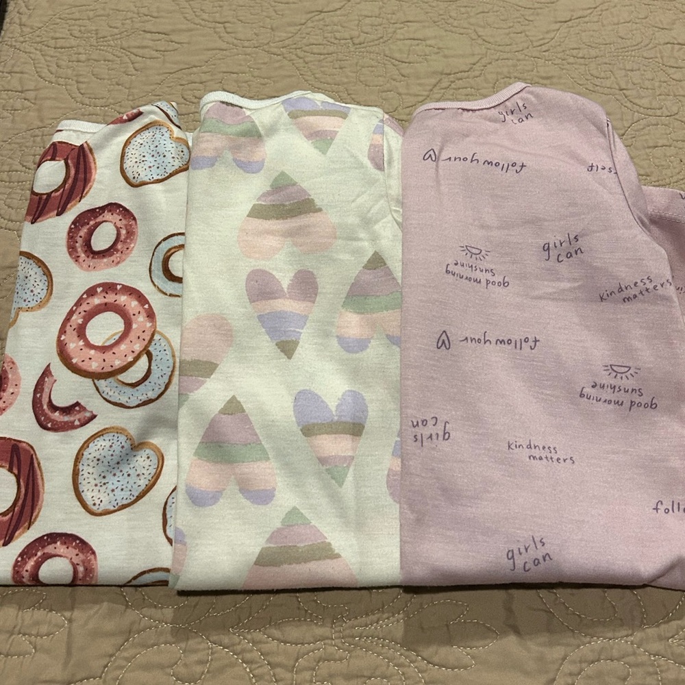 Lot of 3 Carter's Long Sleeve Nightgowns